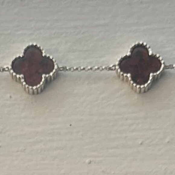 Midwest Amber 925 Sterling Silver 3 Clover Bracelet with Extender (NWT) - Picture 3 of 7
